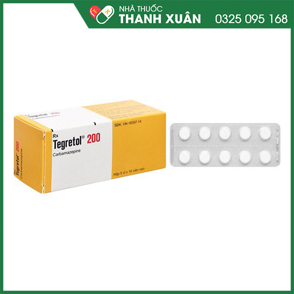 Tegretol CR 200 trị động kinh, đau dây thần kinh, hưng cảm